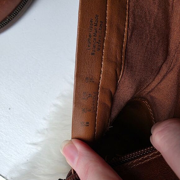 Franco Sarto Brindle Ankle Boots Women’s 8M Cognac Leather 1” Heel - Picture 7 of 11